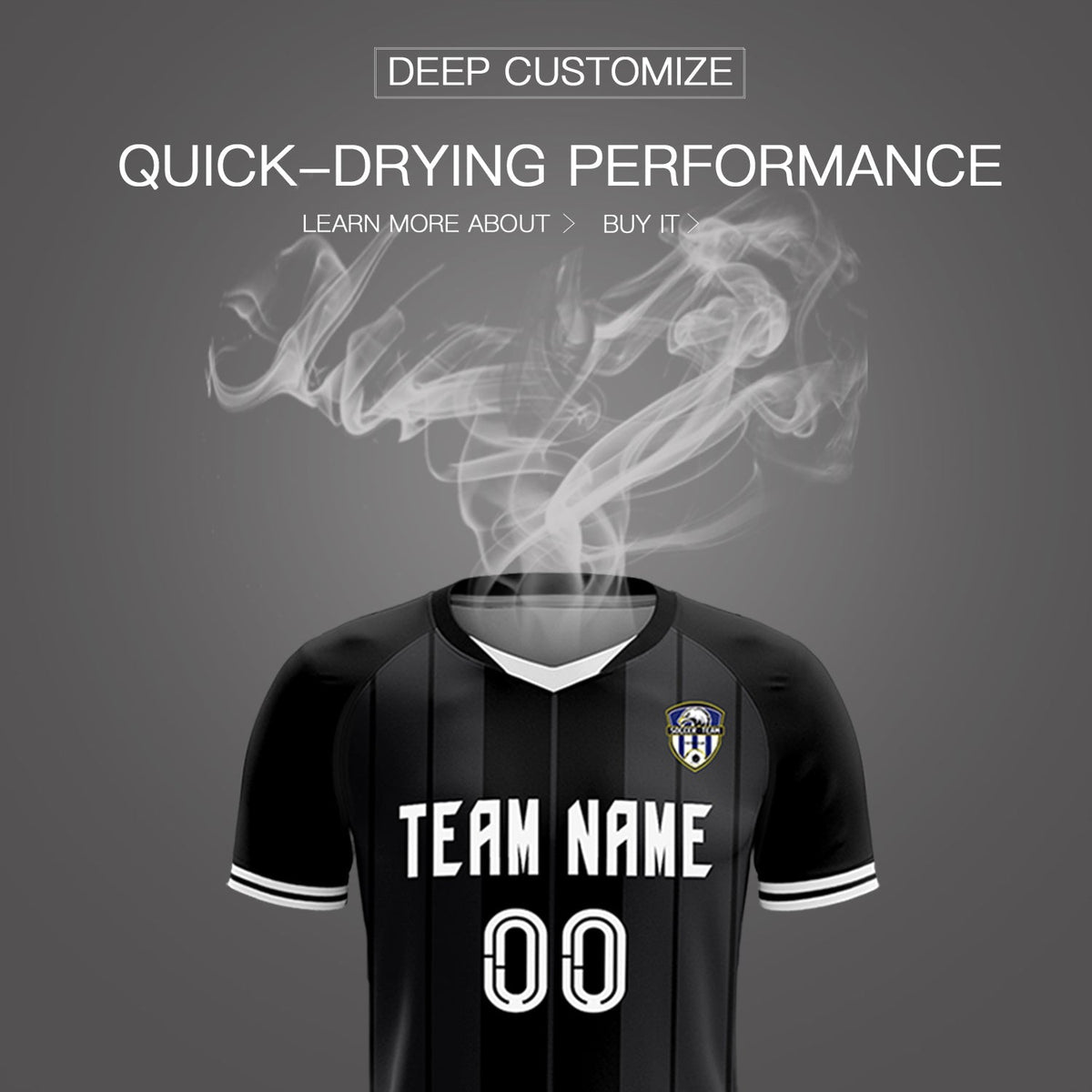 Custom Black Classic Striped Personalized Football Kit Jersey