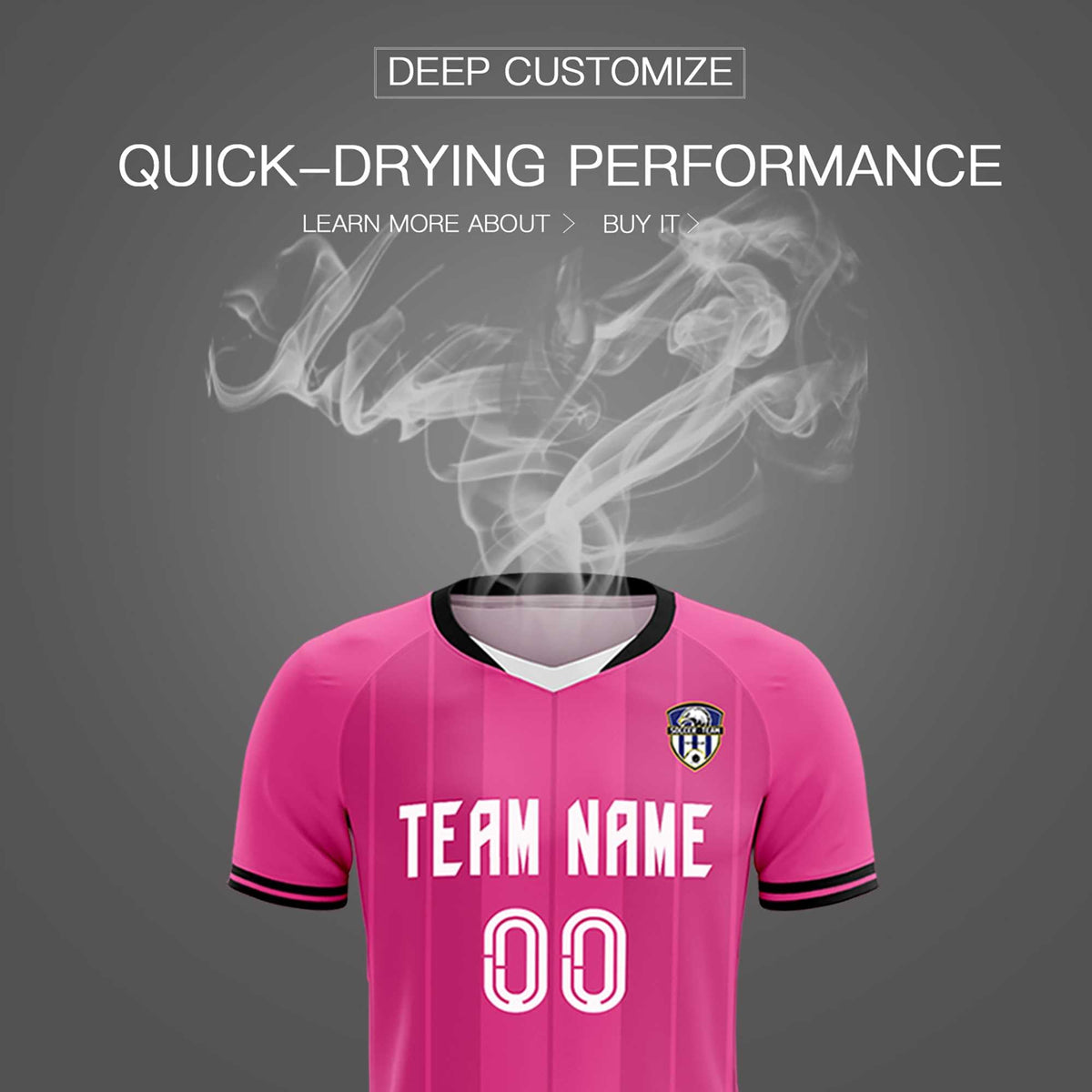 Custom Pink Classic Striped Personalized Soccer Tops/Sets Jersey