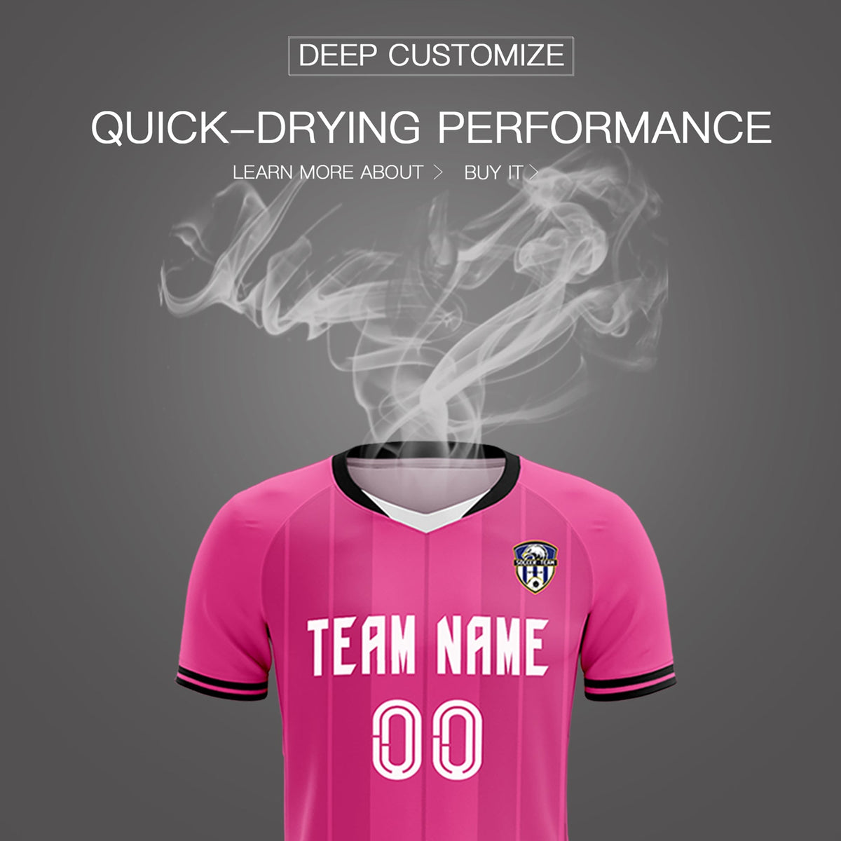 Custom Pink Classic Striped Personalized Football Kit Jersey