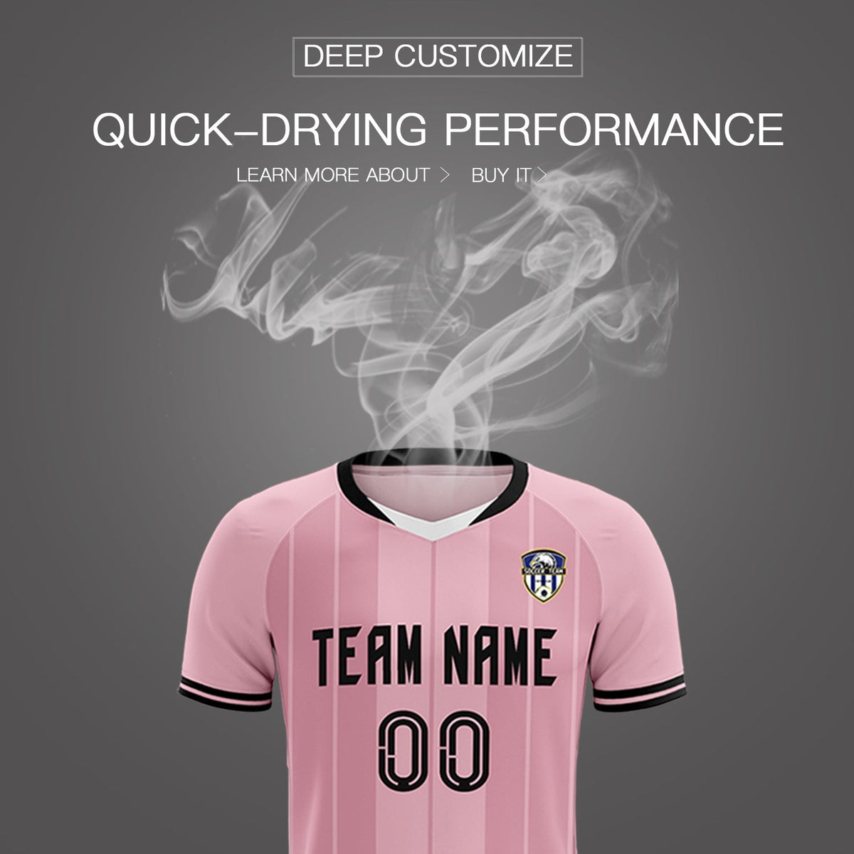 Custom Light Pink Classic Striped Personalized Soccer Tops/Sets Jersey