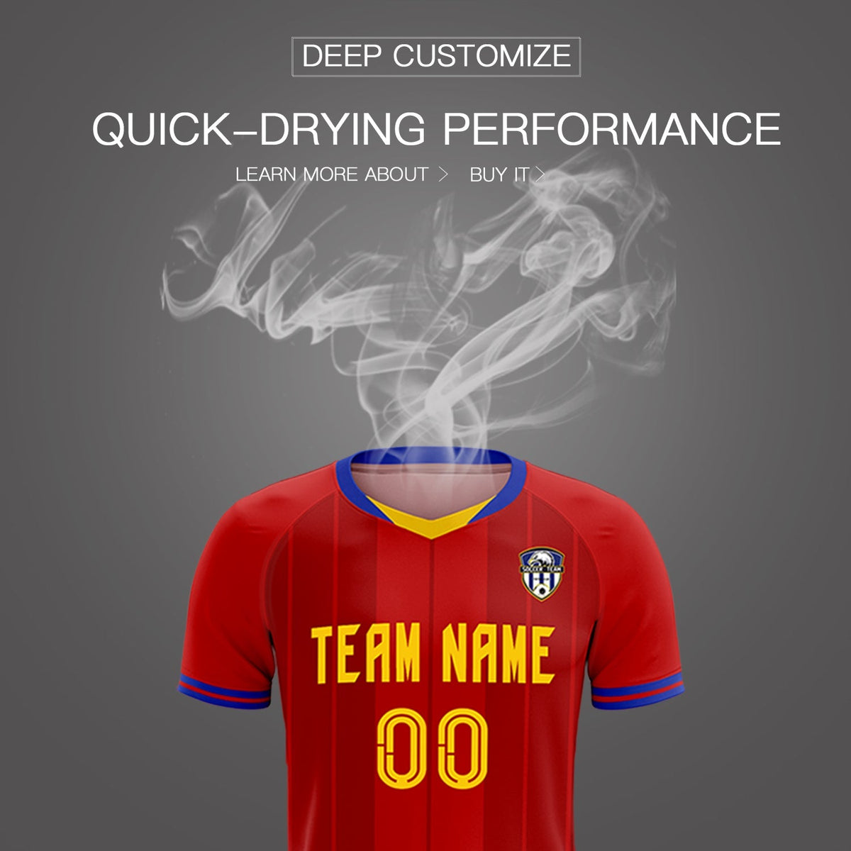 Custom Red Classic Striped Personalized Soccer Tops/Sets Jersey