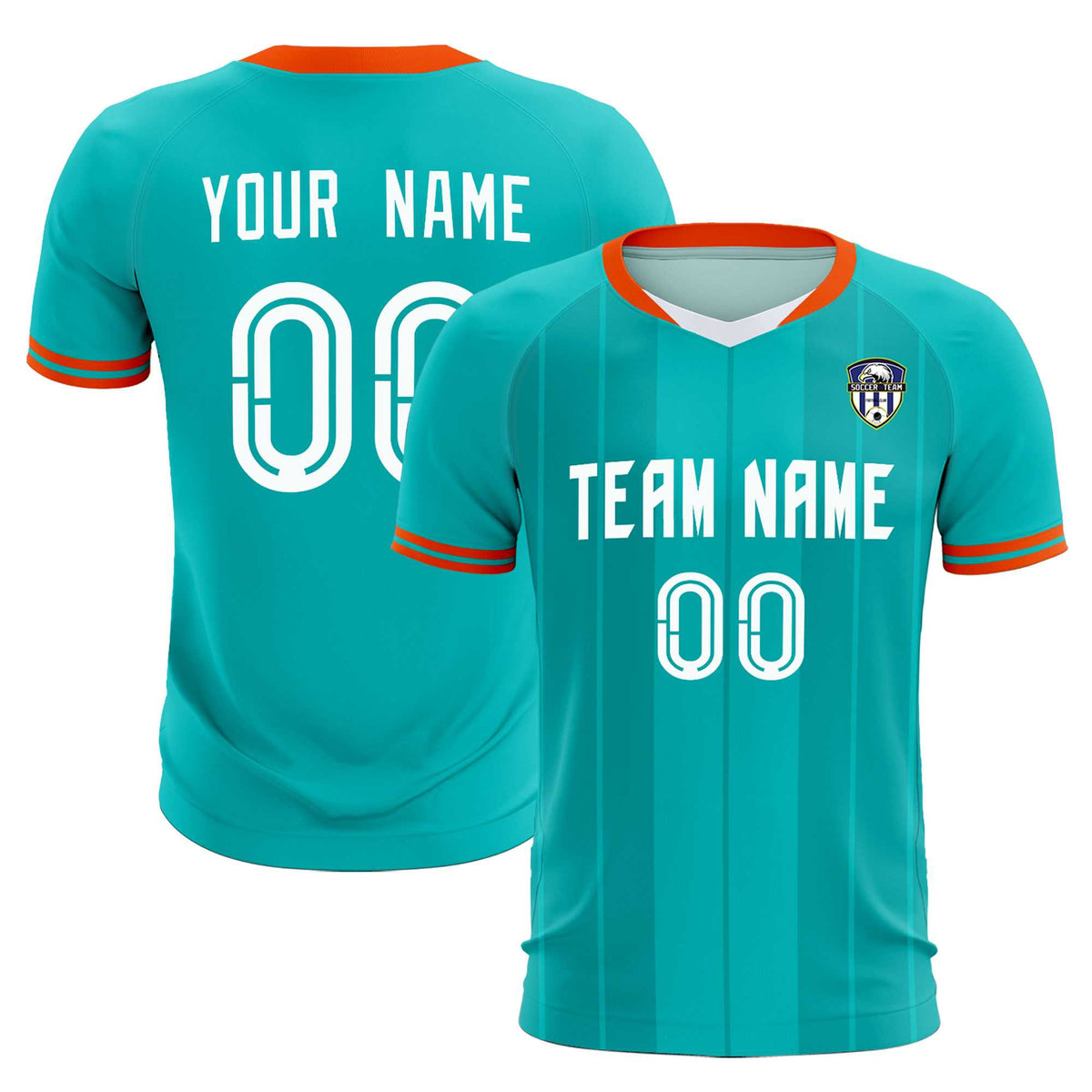 Custom Green Classic Striped Personalized Soccer Kit Jersey