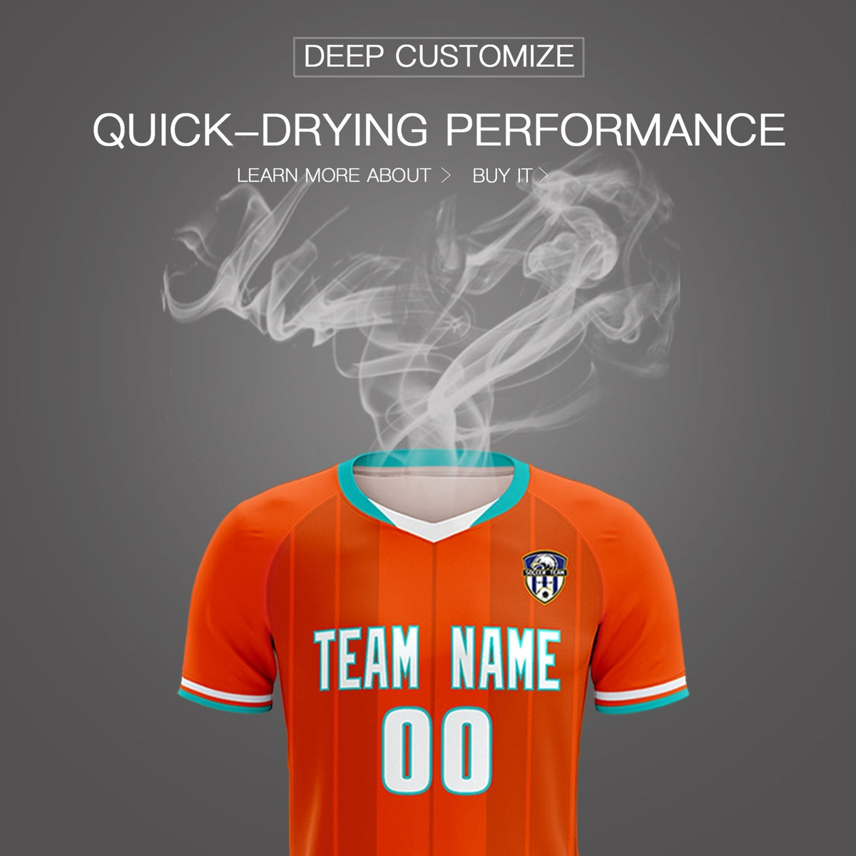 Custom Orange Classic Striped Personalized Football Kit Jersey