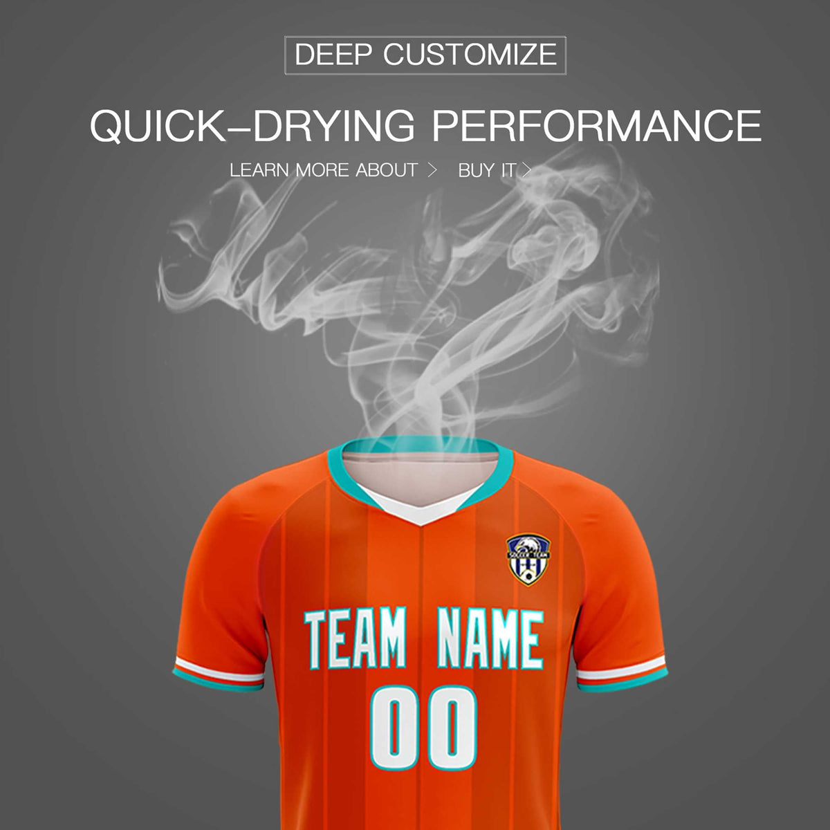 Custom Orange Classic Striped Personalized Football Kit Jersey