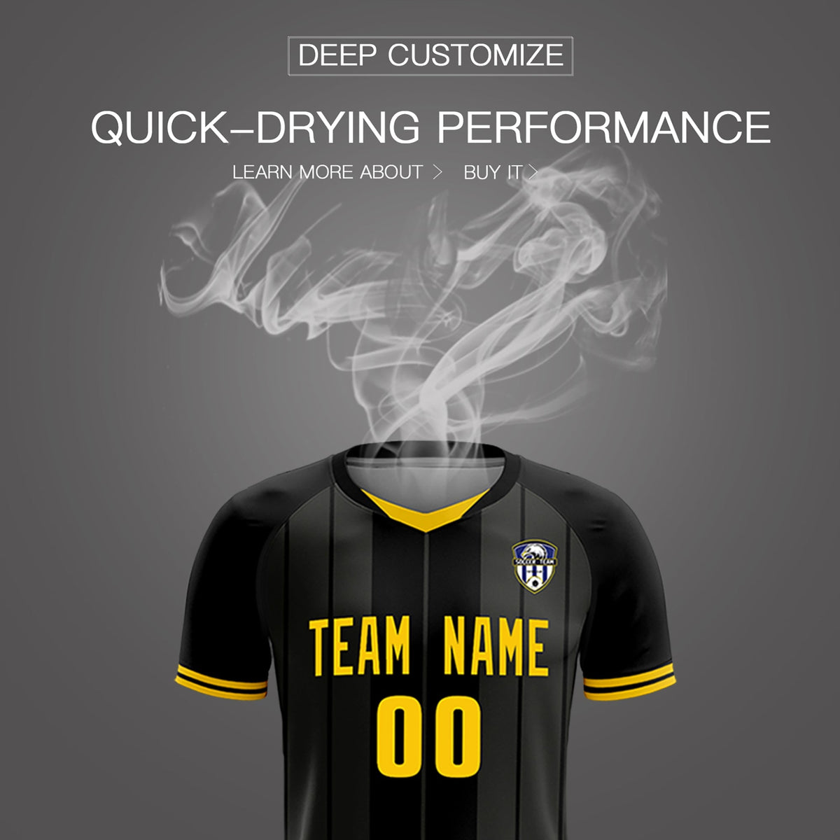 Custom Black Classic Striped Personalized Football Kit Jersey