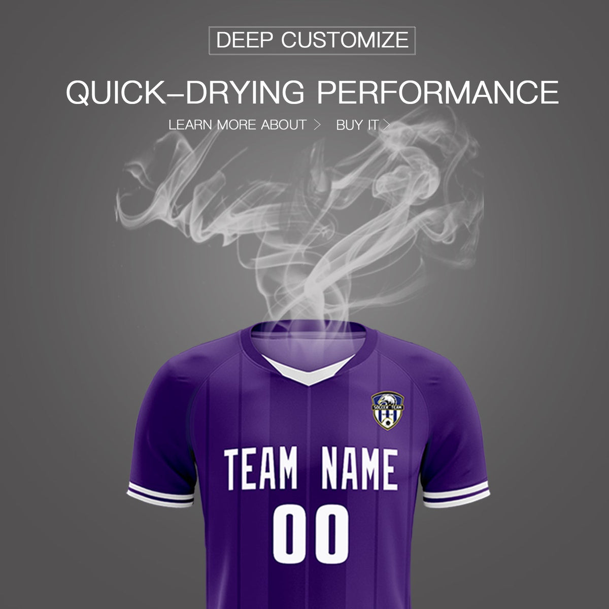 Custom Purple Classic Striped Personalized Soccer Tops/Sets Jersey
