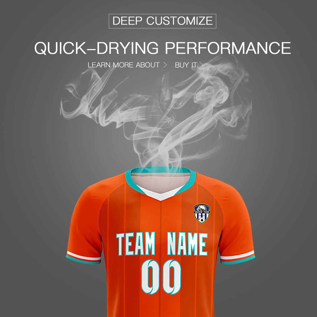 Custom Orange Classic Striped Personalized Football Kit Jersey