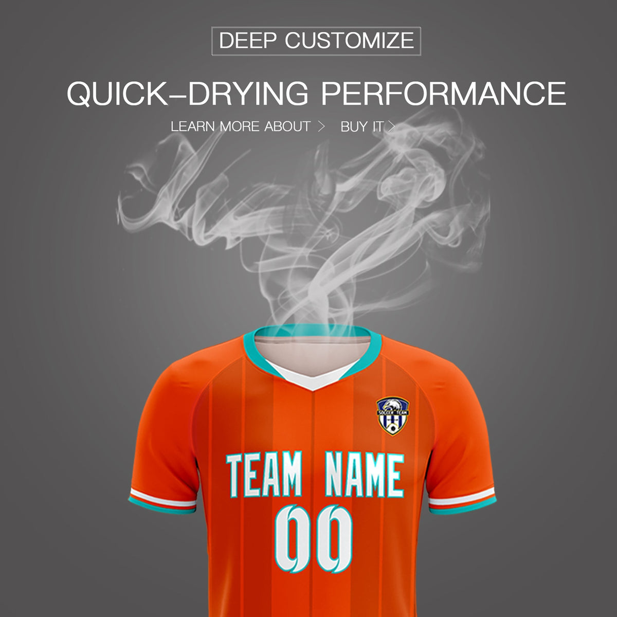 Custom Orange Classic Striped Personalized Football Kit Jersey