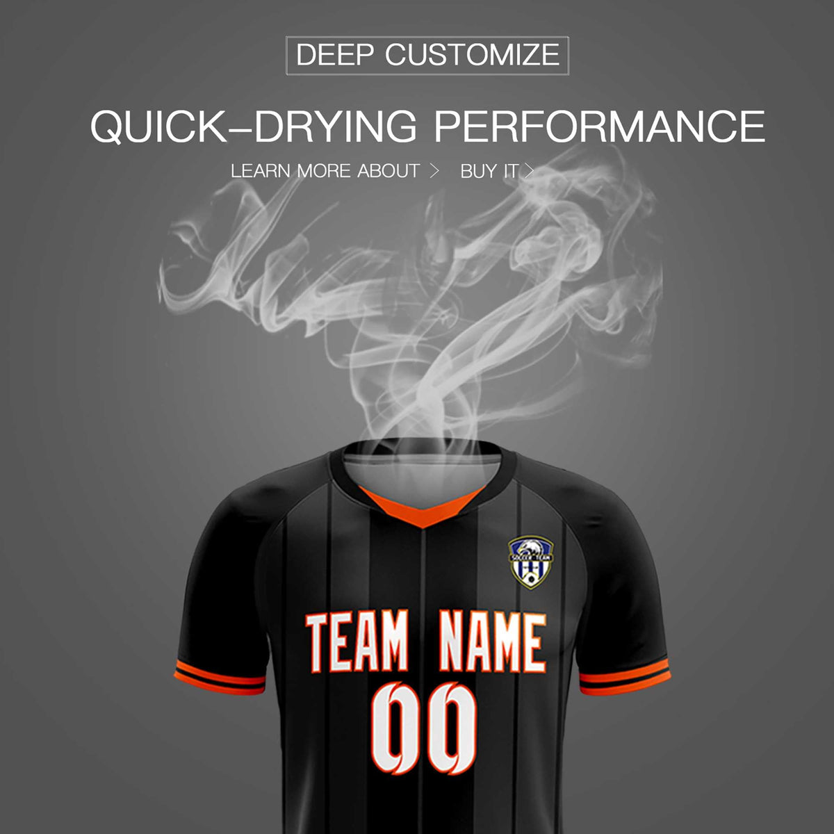 Custom Black Classic Striped Personalized Football Kit Jersey