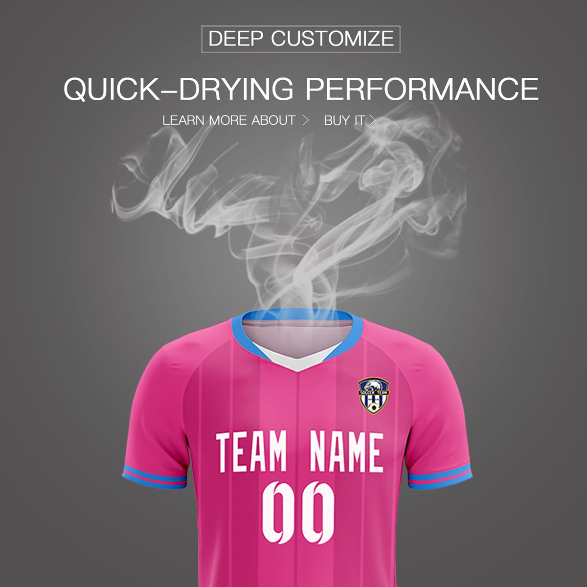 Custom Pink Classic Striped Personalized Football Kit Jersey