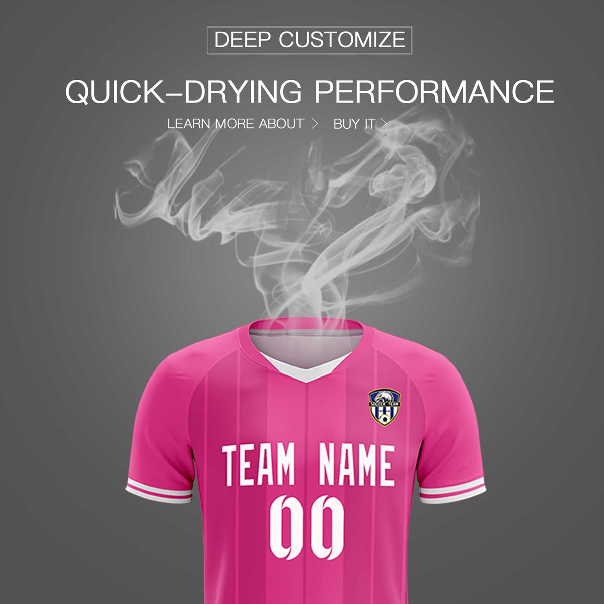 Custom Pink Classic Striped Personalized Soccer Tops/Sets Jersey