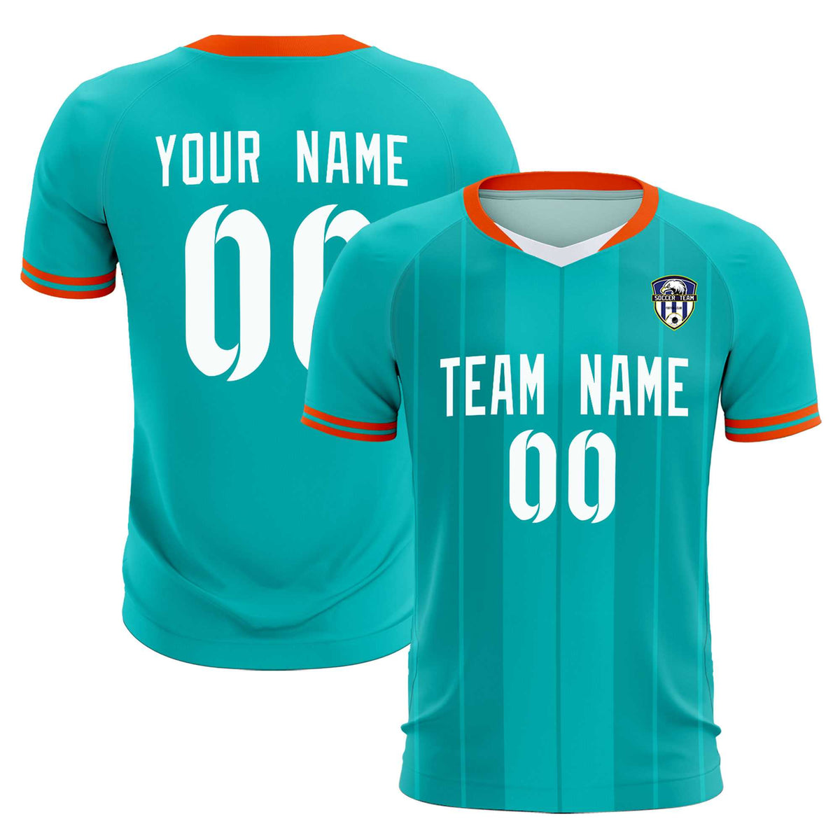 Custom Green Classic Striped Personalized Soccer Kit Jersey