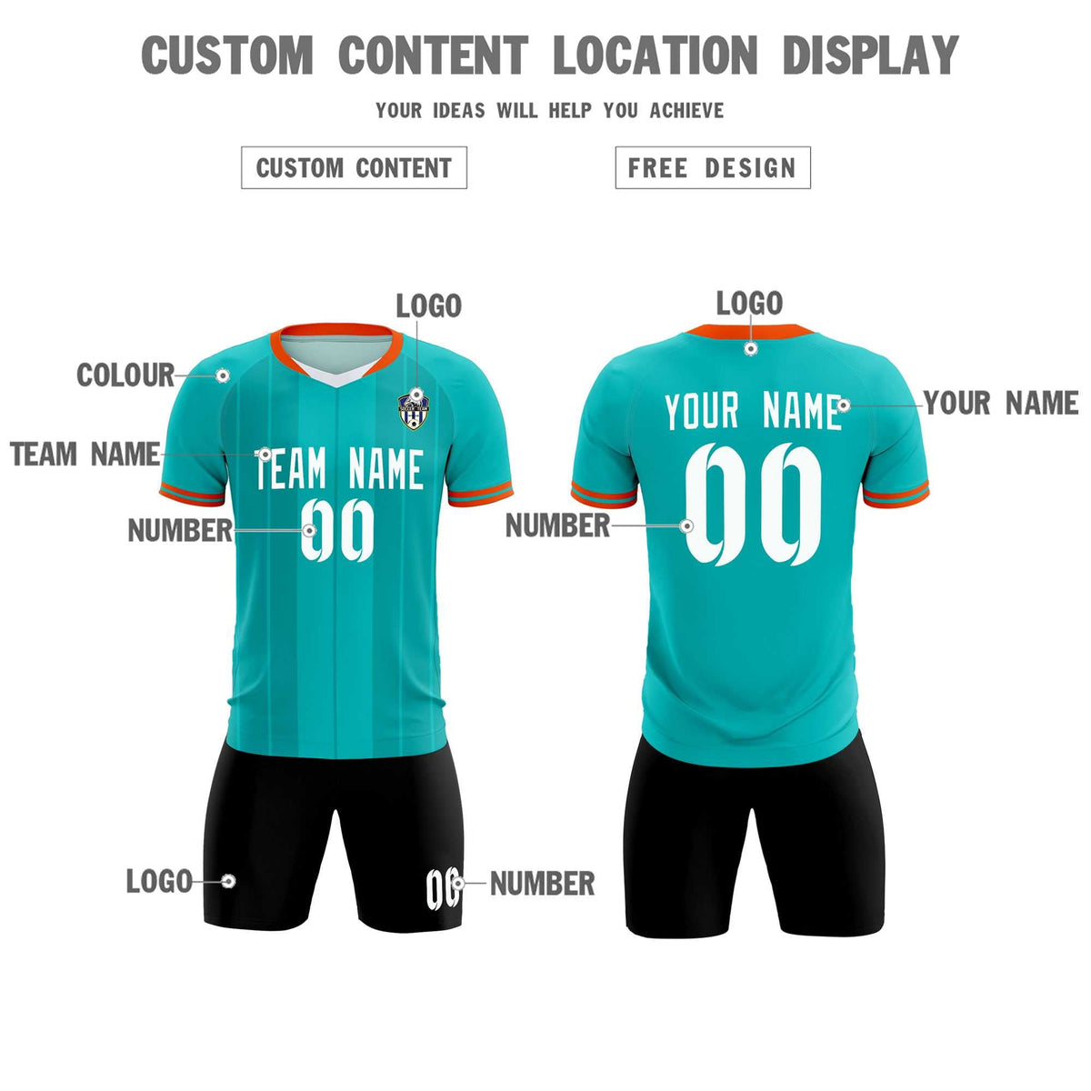 Custom Green Classic Striped Personalized Soccer Tops/Sets Jersey