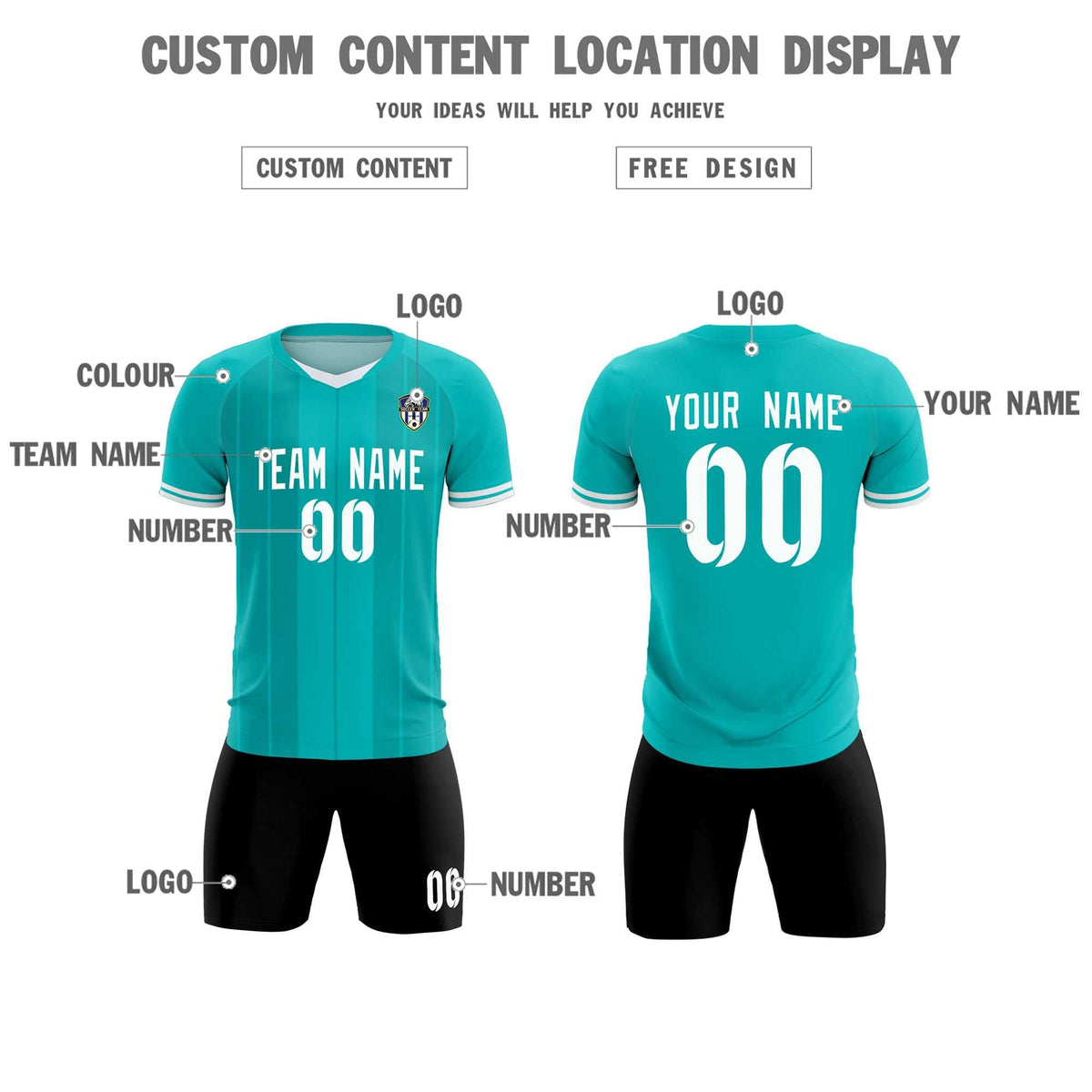 Custom Green Classic Striped Personalized Soccer Tops/Sets Jersey