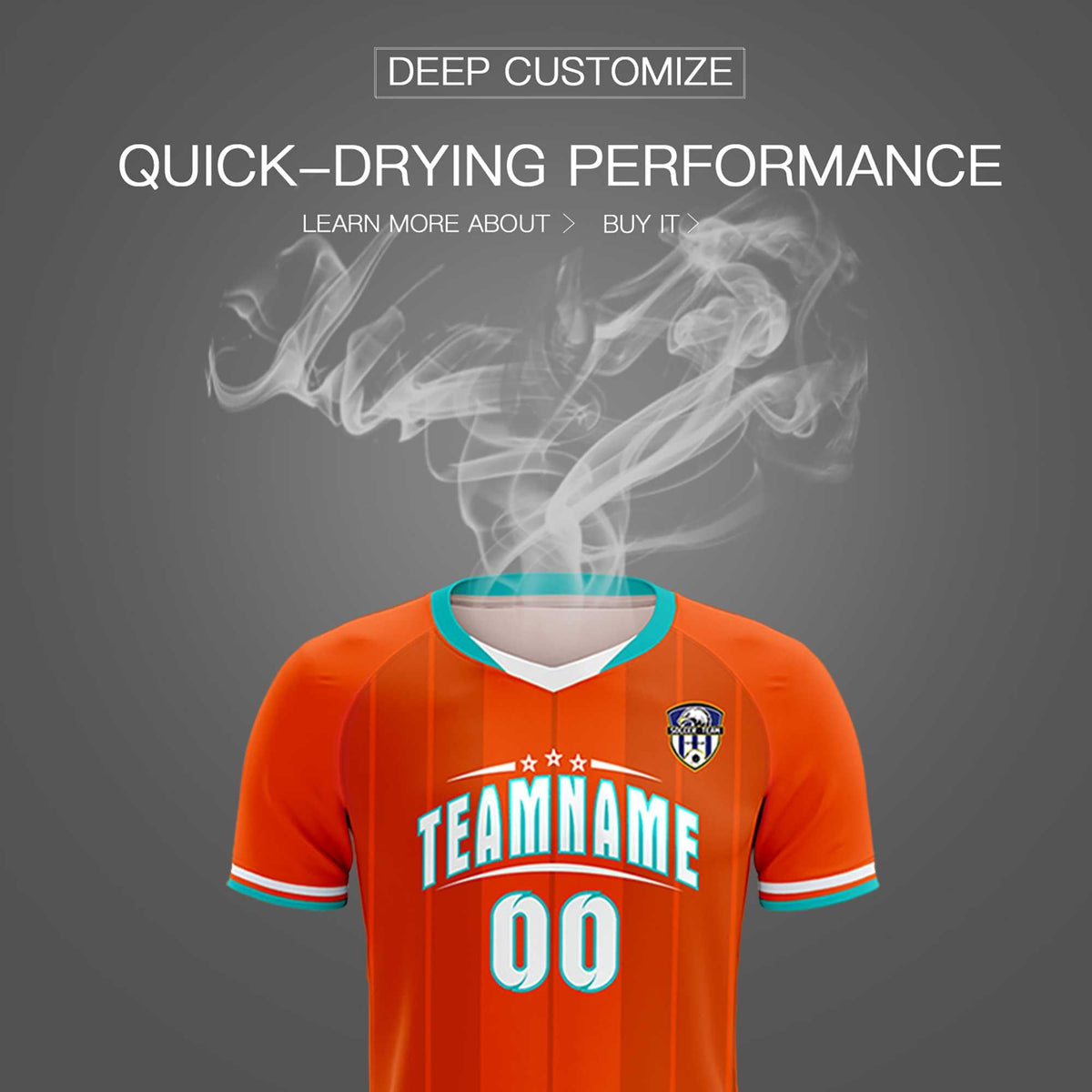 Custom Orange Classic Striped Personalized Football Kit Jersey
