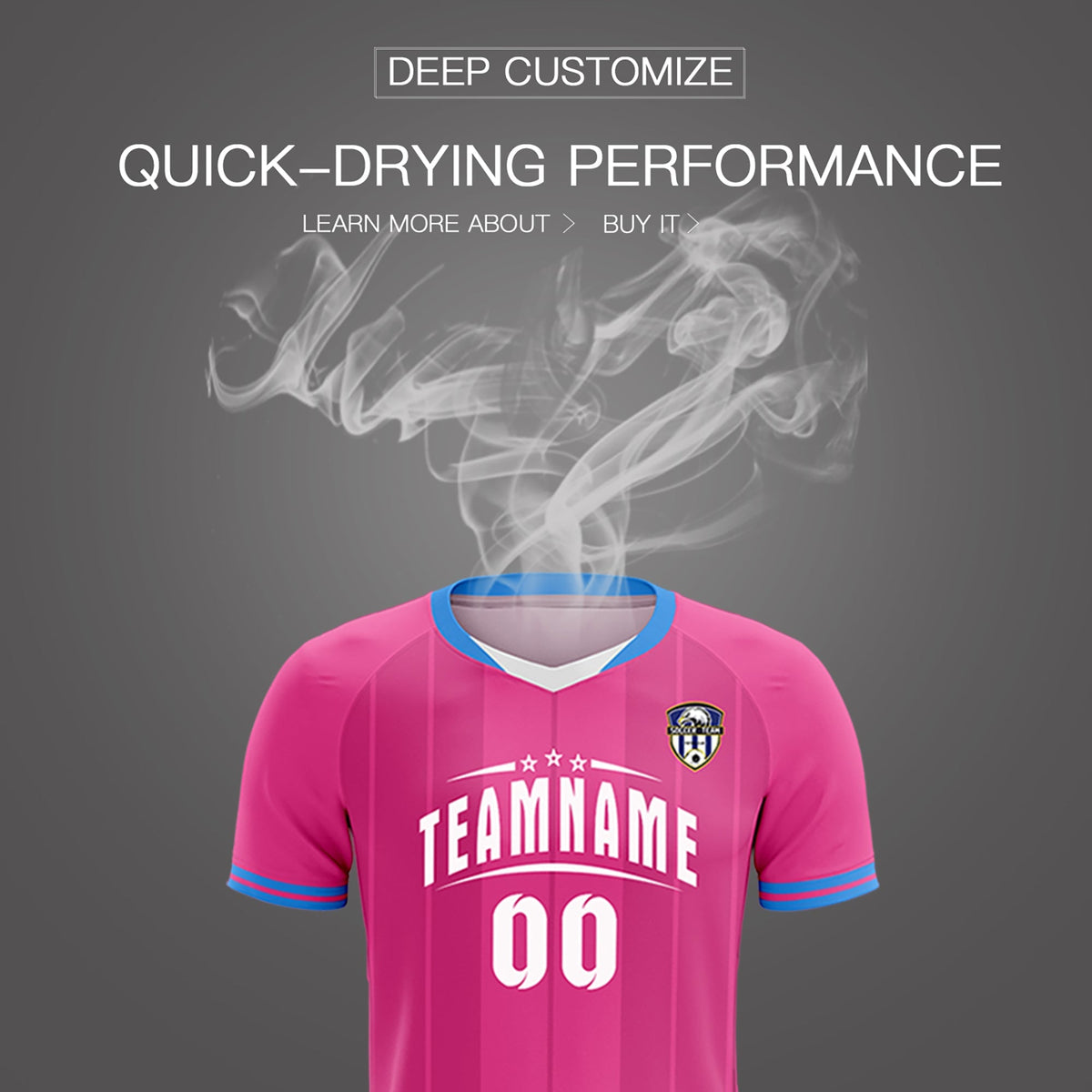 Custom Pink Classic Striped Personalized Football Kit Jersey