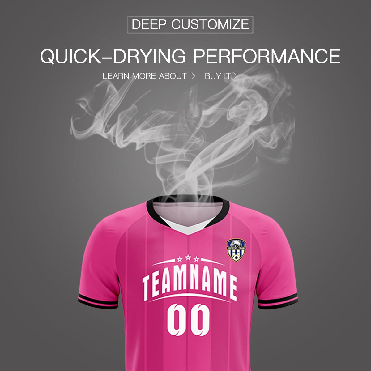 Custom Pink Classic Striped Personalized Football Kit Jersey