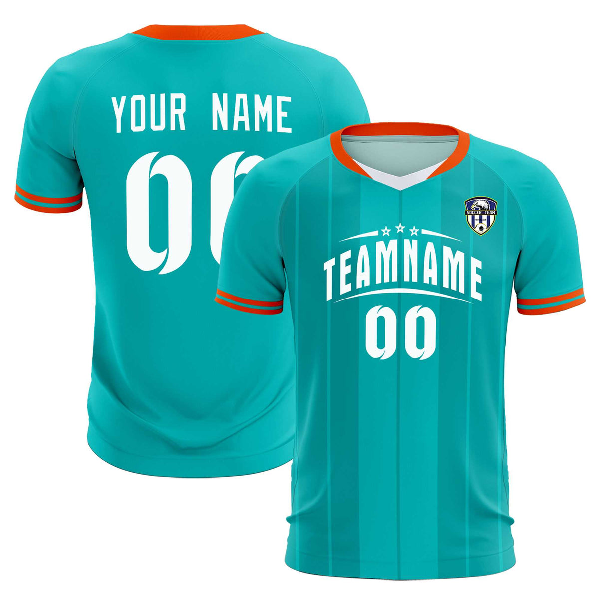 Custom Green Classic Striped Personalized Soccer Kit Jersey