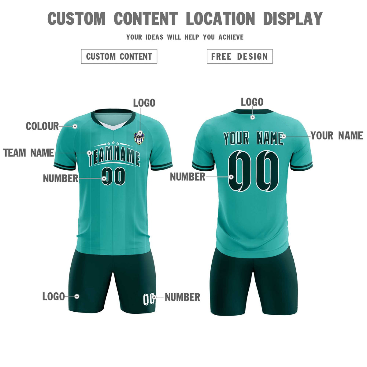 Custom Bright Green Classic Striped Personalized Soccer Tops/Sets Jersey