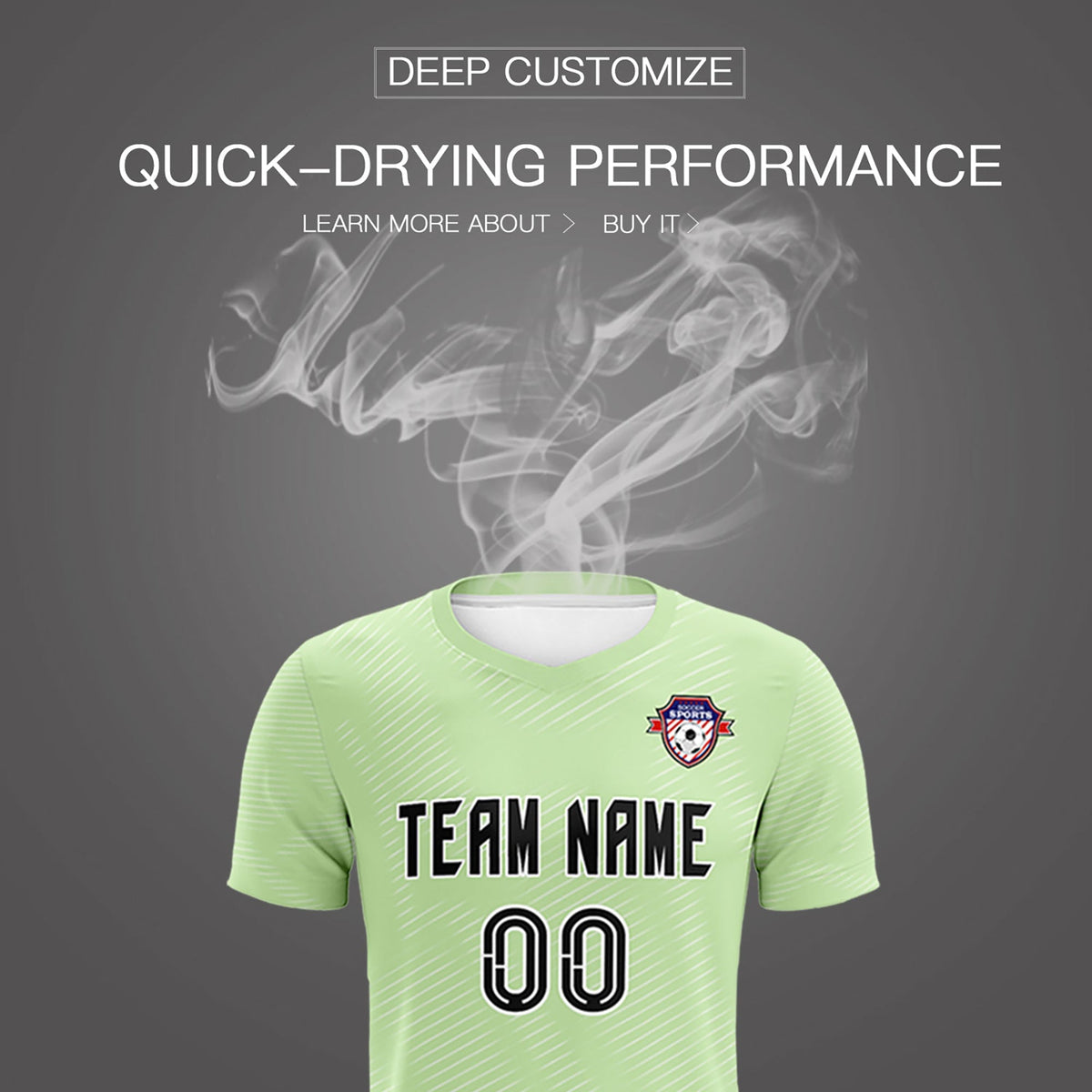 Custom Green White Training Uniform For Men Football Sets Jersey