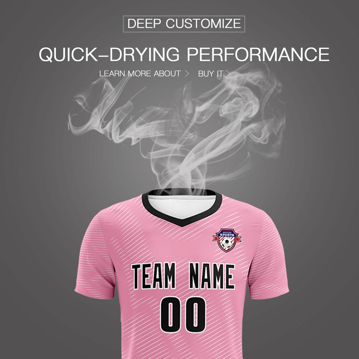 Custom Light Pink White Training Uniform For Men Soccer Sets Jersey
