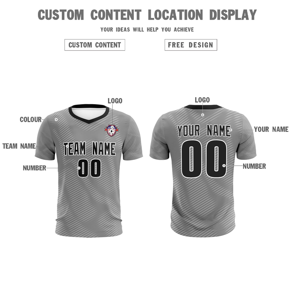 Custom Dark Gray White Training Uniform For Men Soccer Sets Jersey