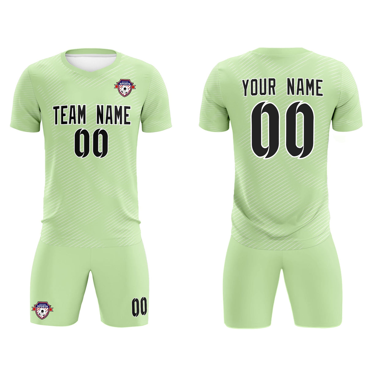 Custom Green White Training Uniform For Men Football Sets Jersey