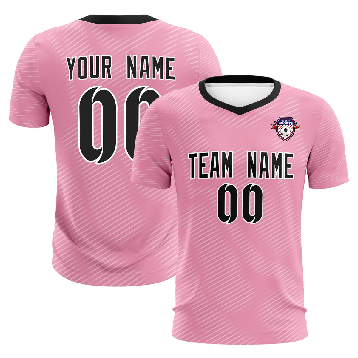 Custom Light Pink White Training Uniform For Men Football Sets Jersey