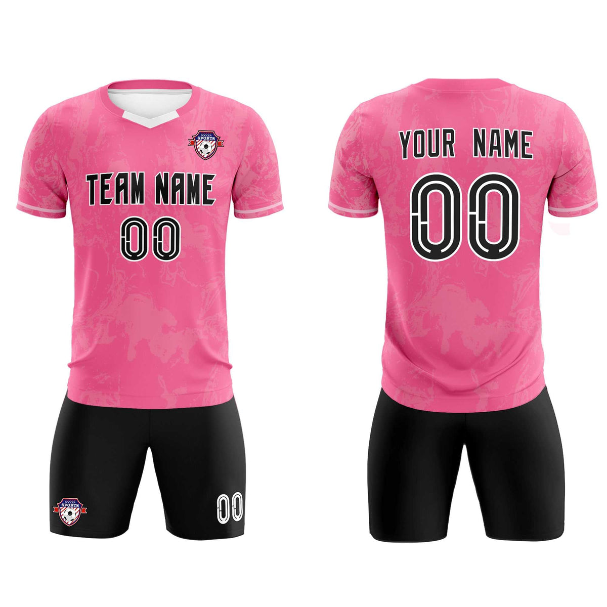 Custom Pink Classic Graffiti Pattern Sportswear Soccer Tops/Sets Jersey