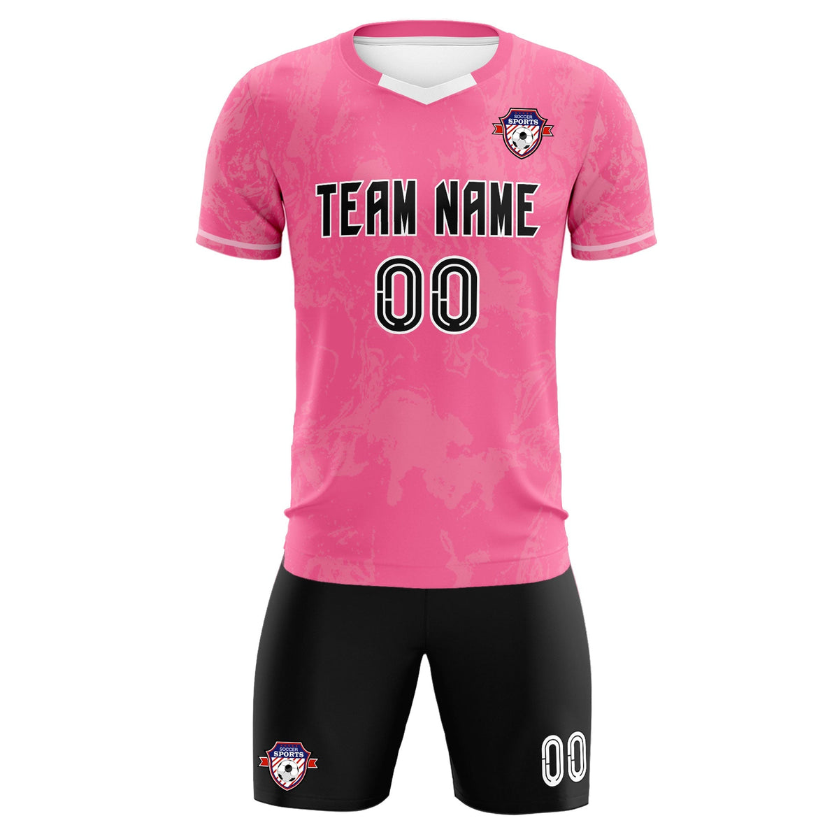 Custom Pink Classic Graffiti Pattern Sportswear Soccer Tops/Sets Jersey