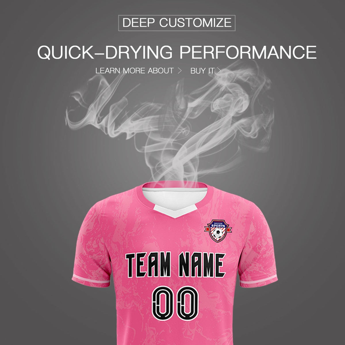 Custom Pink Classic Graffiti Pattern Sportswear Football Kit Jersey