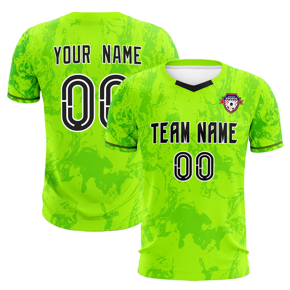 Custom Kelly Green Classic Graffiti Pattern Sportswear Soccer Tops/Sets Jersey