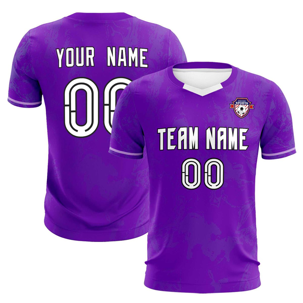 Custom Purple Classic Graffiti Pattern Sportswear Football Kit Jersey