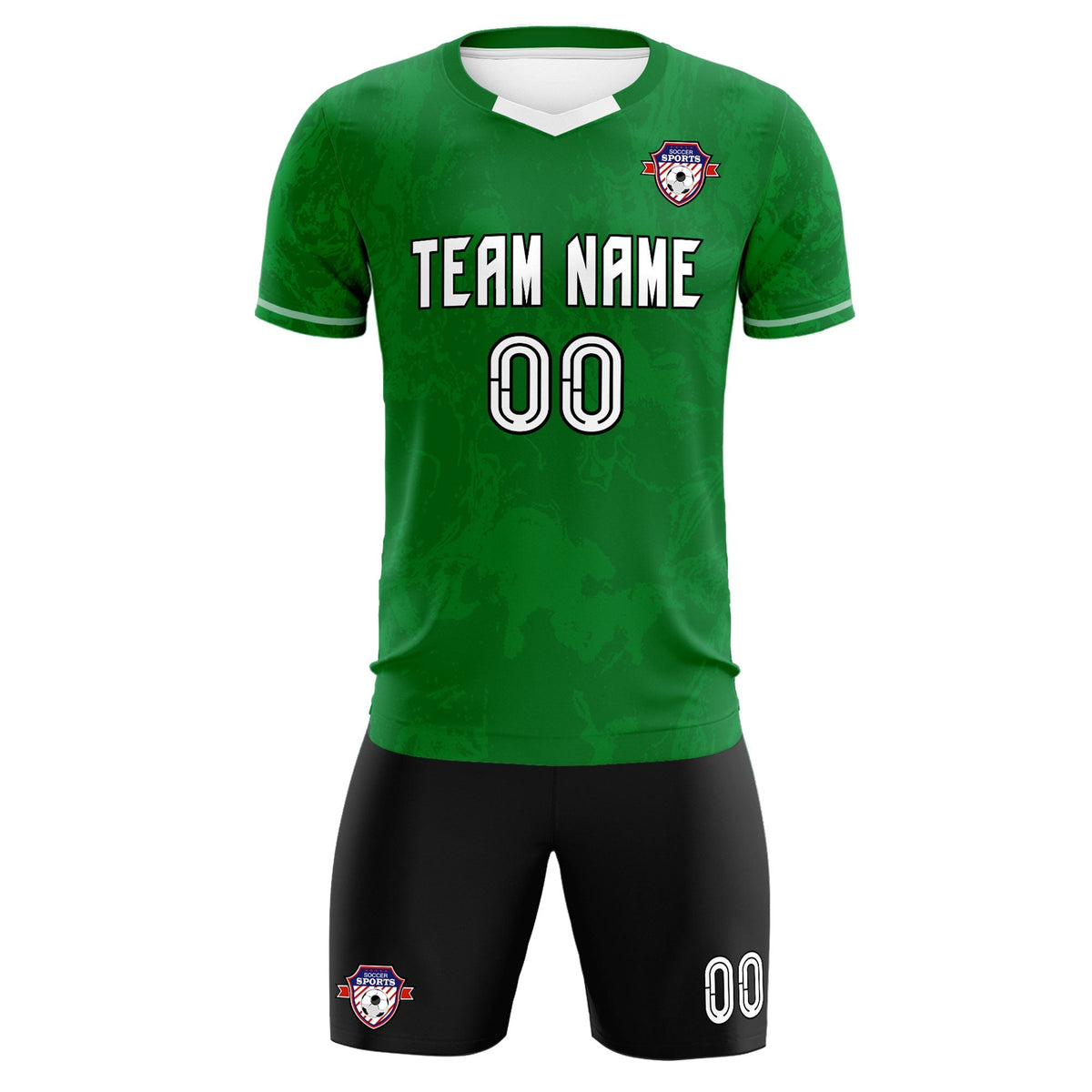 Custom Kelly Green Classic Graffiti Pattern Sportswear Soccer Tops/Sets Jersey