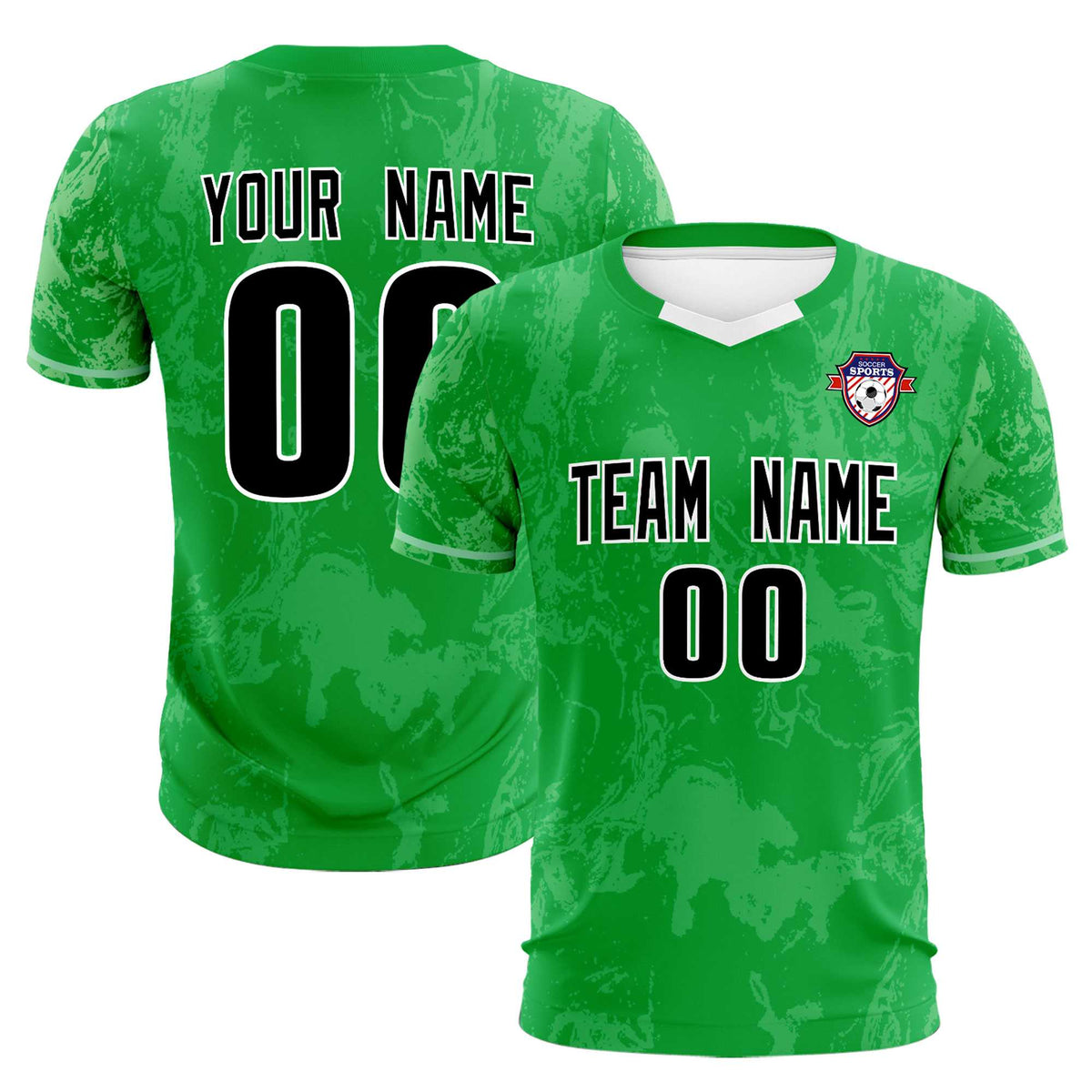 Custom Kelly Green Classic Graffiti Pattern Sportswear Soccer Tops/Sets Jersey