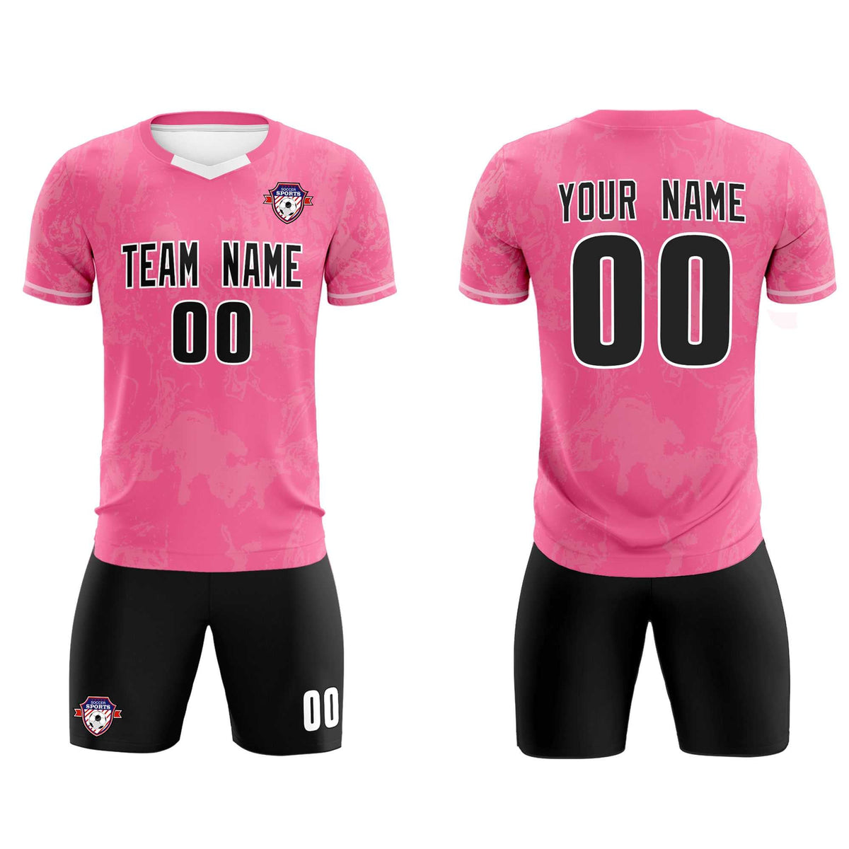 Custom Pink Classic Graffiti Pattern Sportswear Football Kit Jersey
