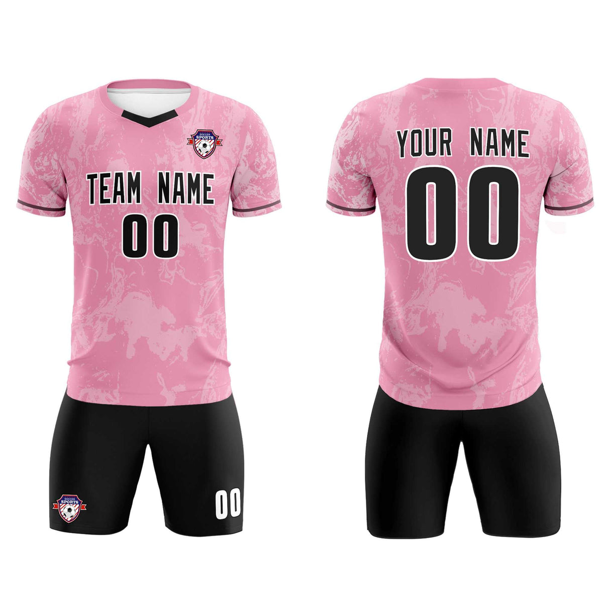 Custom Light Pink Classic Graffiti Pattern Sportswear Soccer Tops/Sets Jersey