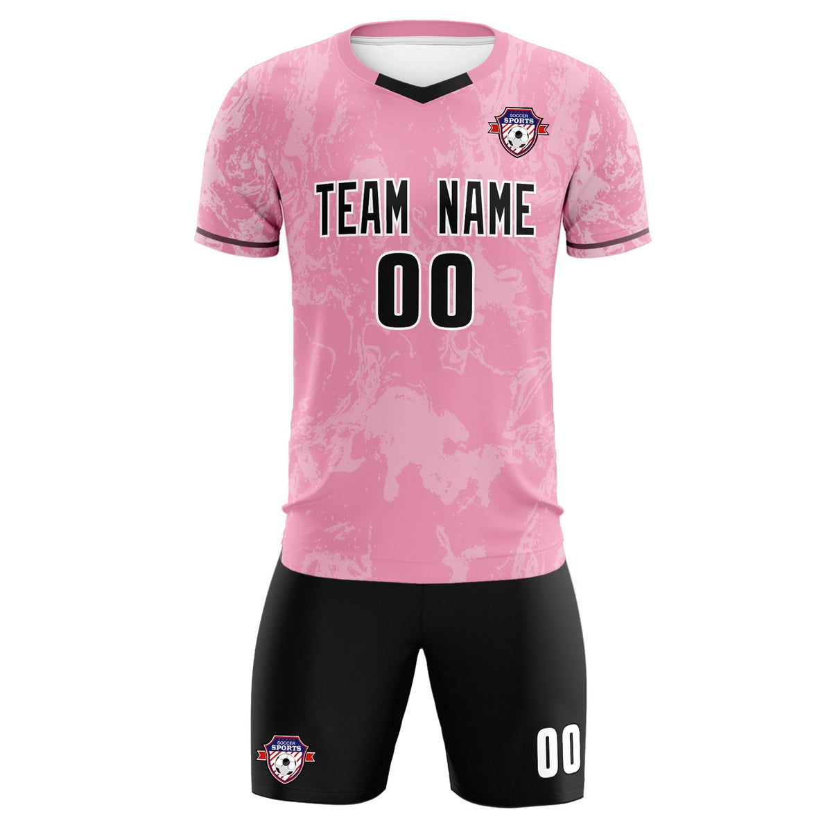 Custom Light Pink Classic Graffiti Pattern Sportswear Soccer Tops/Sets Jersey