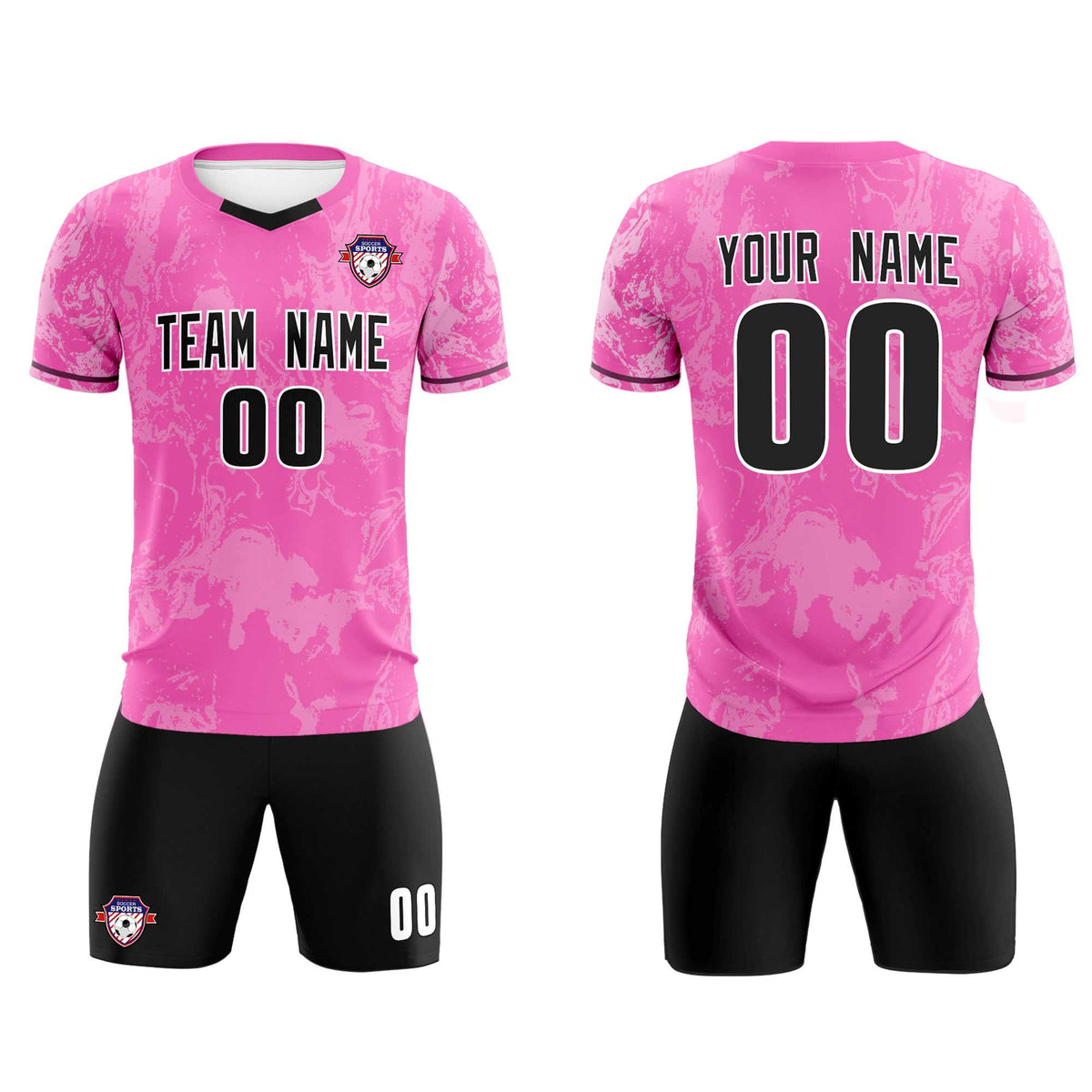 Custom Pink Classic Graffiti Pattern Sportswear Football Kit Jersey