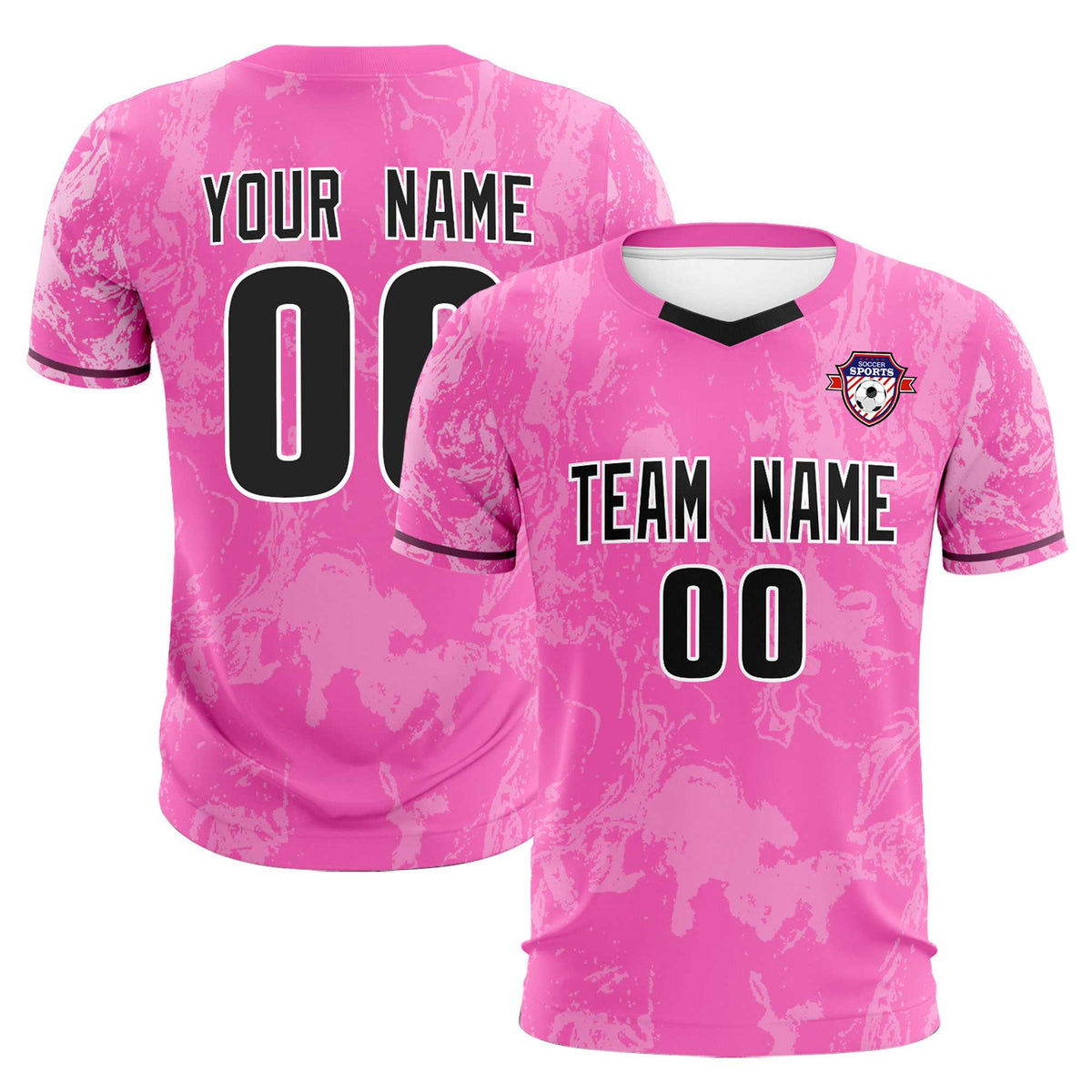 Custom Pink Classic Graffiti Pattern Sportswear Football Kit Jersey