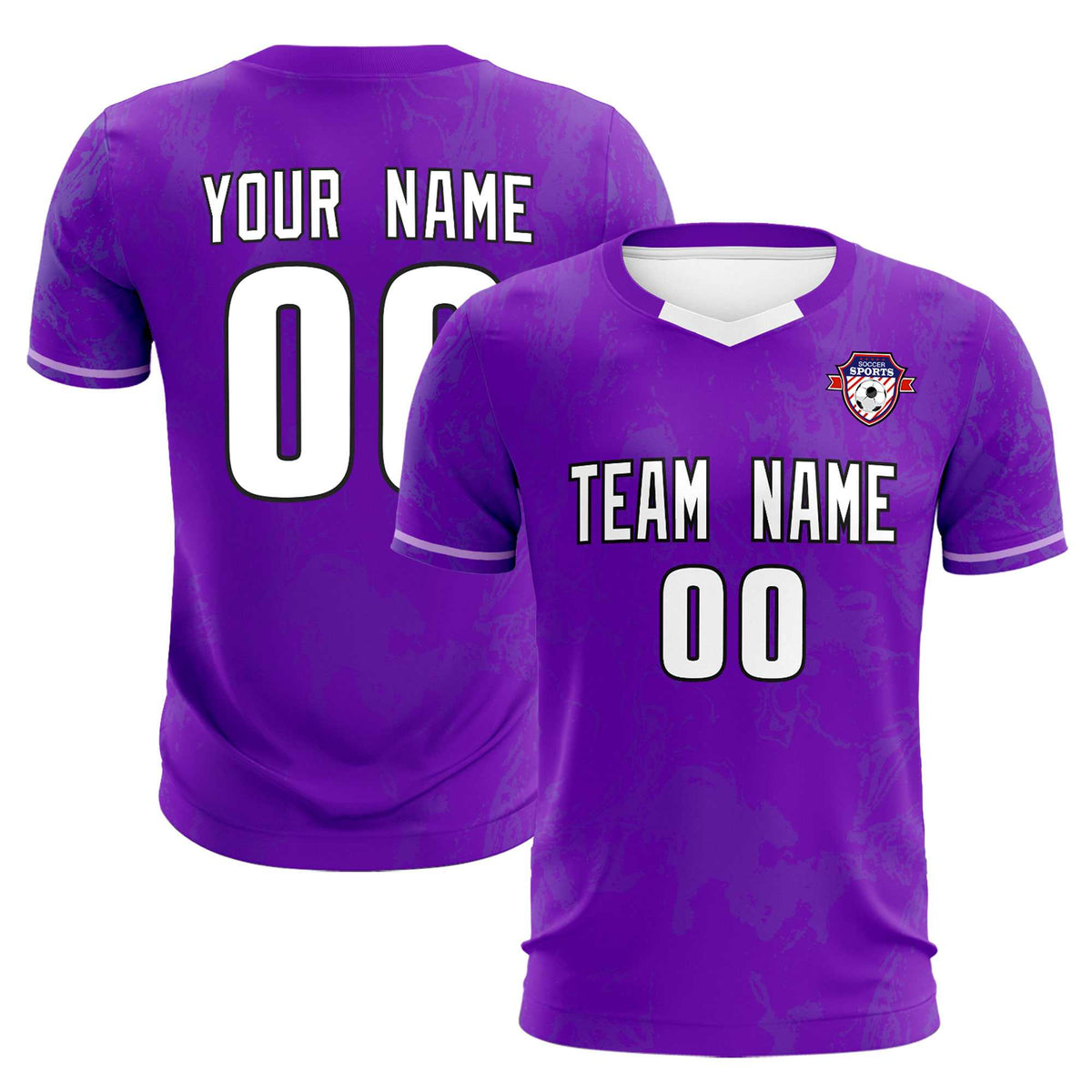 Custom Purple Classic Graffiti Pattern Sportswear Soccer Tops/Sets Jersey