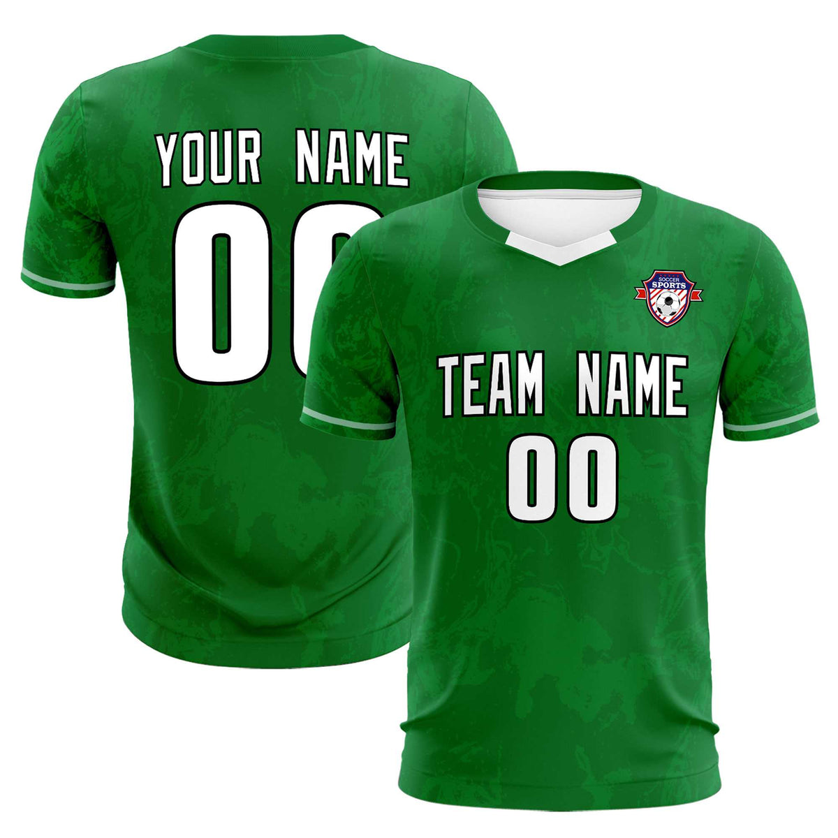 Custom Kelly Green Classic Graffiti Pattern Sportswear Soccer Tops/Sets Jersey