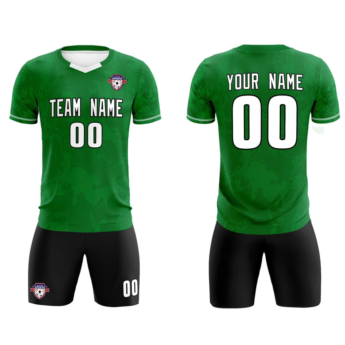 Custom Kelly Green Classic Graffiti Pattern Sportswear Soccer Tops/Sets Jersey