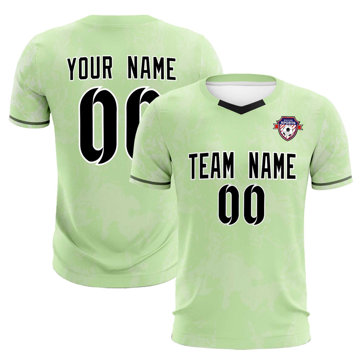 Custom Green Classic Graffiti Pattern Sportswear Soccer Tops/Sets Jersey