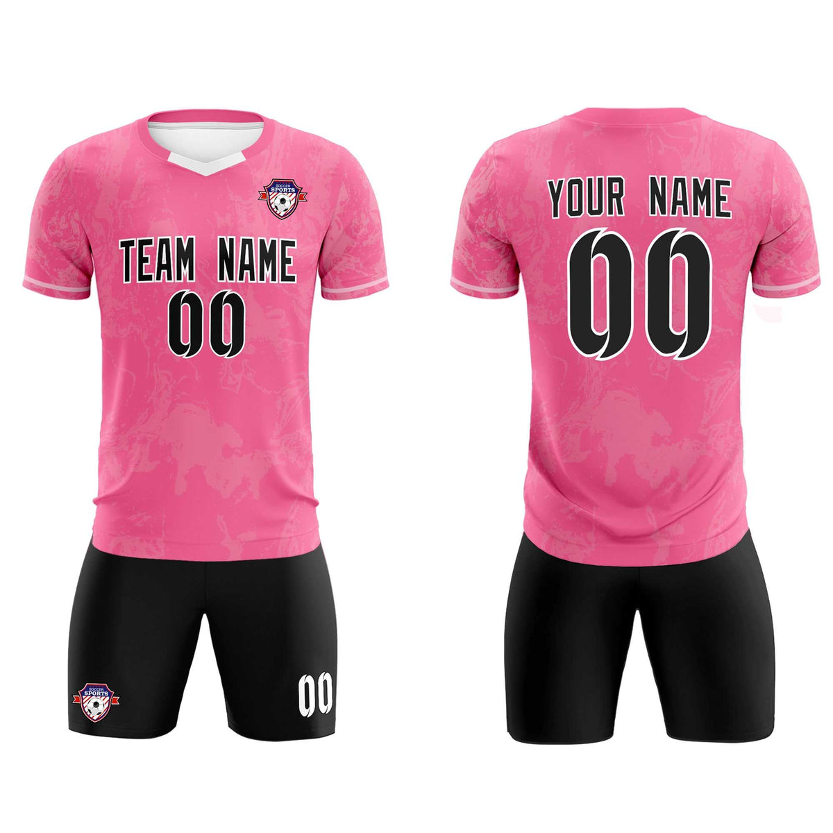 Custom Pink Classic Graffiti Pattern Sportswear Soccer Tops/Sets Jersey