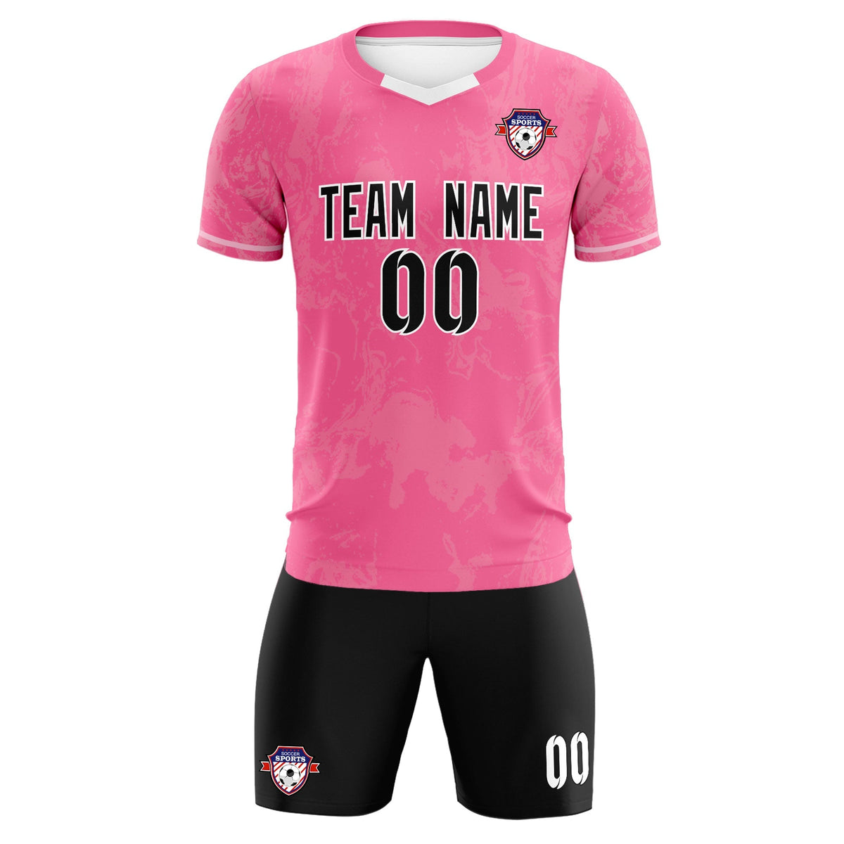 Custom Pink Classic Graffiti Pattern Sportswear Football Kit Jersey