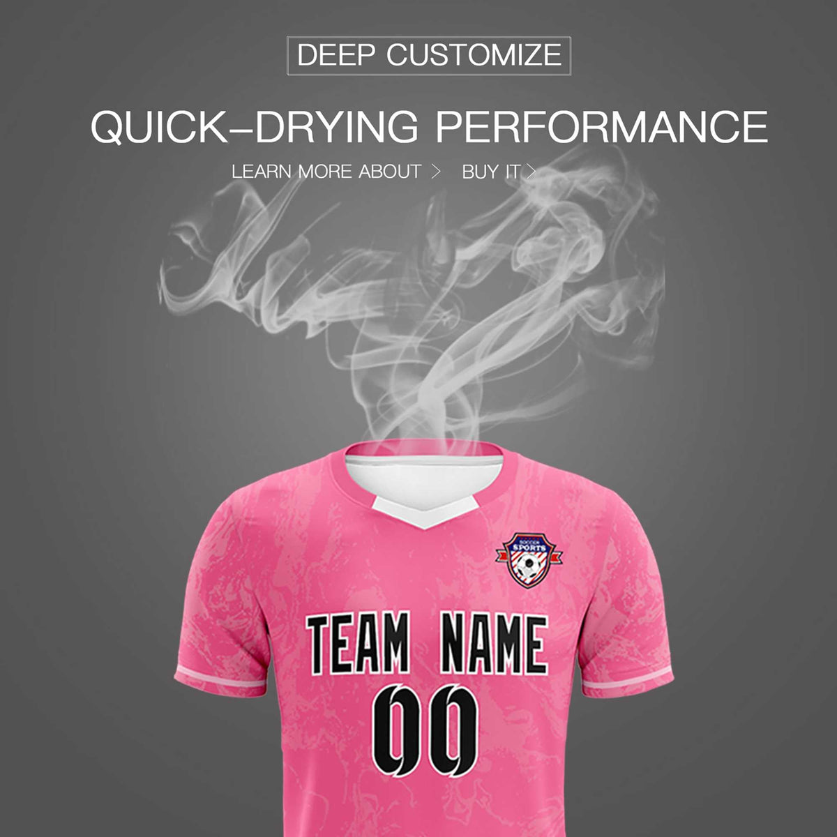 Custom Pink Classic Graffiti Pattern Sportswear Soccer Tops/Sets Jersey