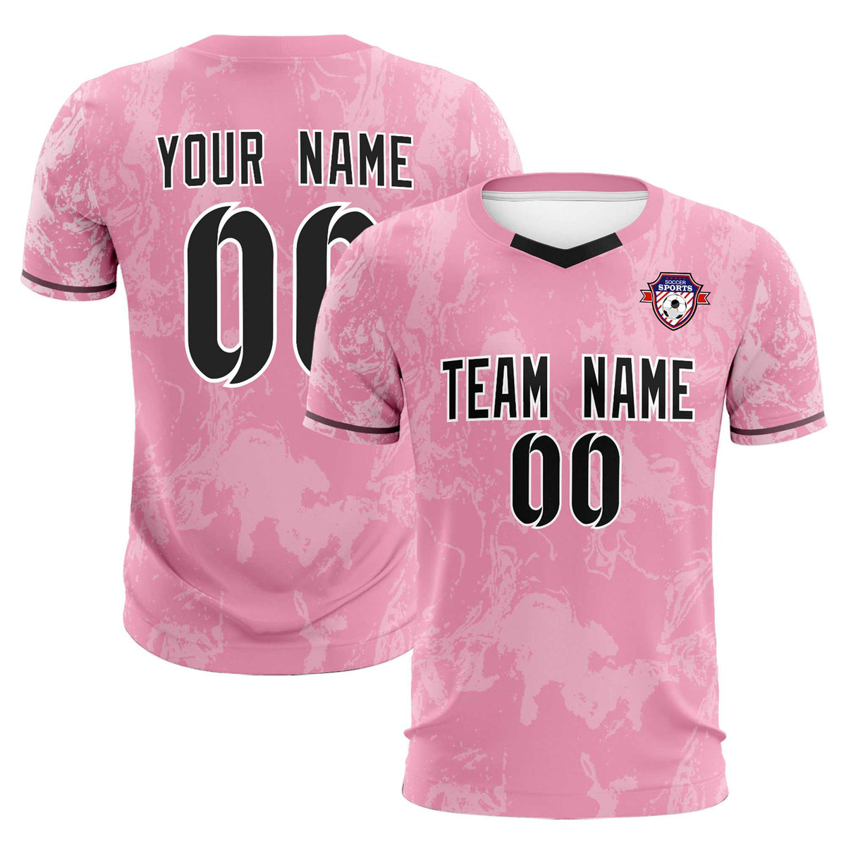 Custom Light Pink Classic Graffiti Pattern Sportswear Soccer Tops/Sets Jersey