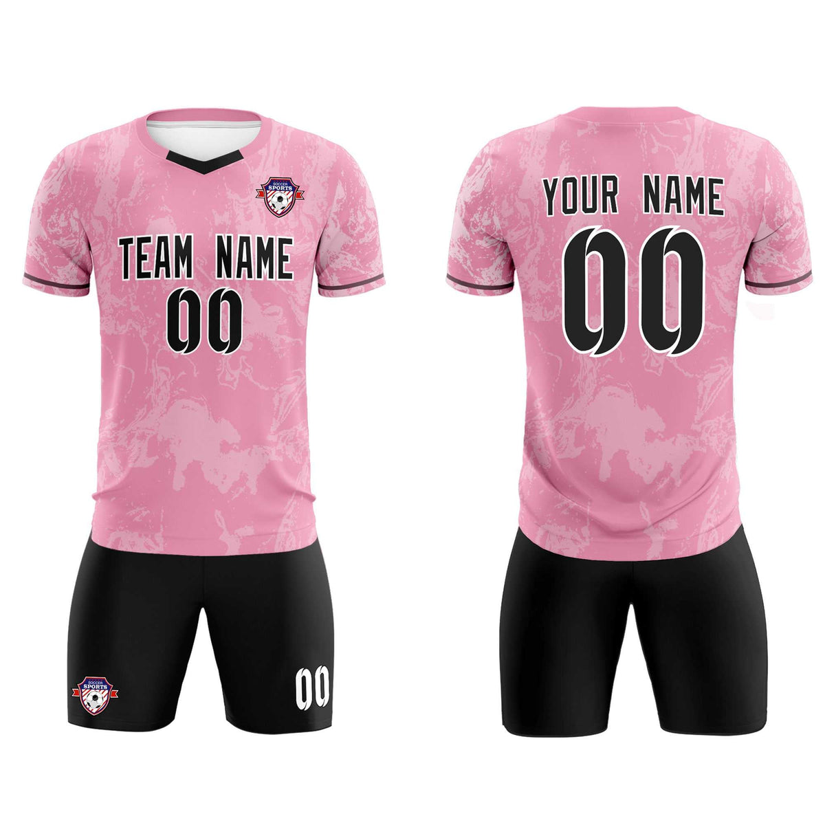 Custom Light Pink Classic Graffiti Pattern Sportswear Soccer Tops/Sets Jersey