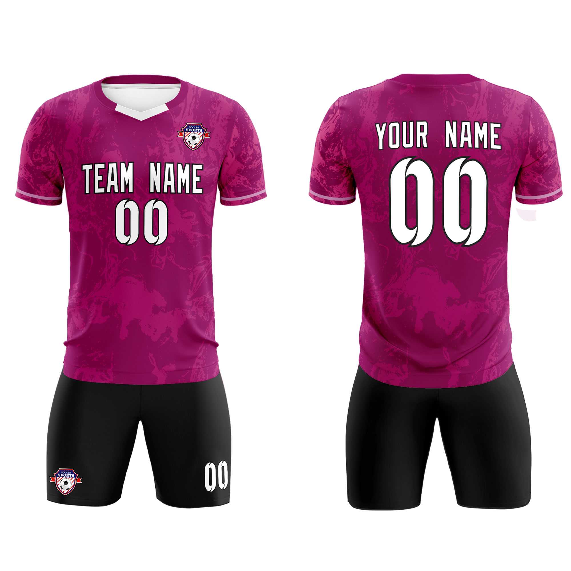 Custom Red Classic Graffiti Pattern Sportswear Soccer Tops/Sets Jersey